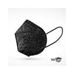 Masks<WeCare Leopard Print Disposable KN95 Fabric Face Masks, One Size, Assorted Colors, 20/Pack, 3 Packs/Carton (TBN203256)