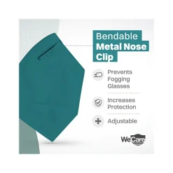 Masks<WeCare Ocean Tones Disposable KN95 Fabric Face Masks, One Size, Assorted Colors, 20/Pack, 3 Packs/Carton (TBN203257)