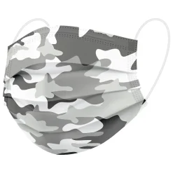 Masks<WeCare 3-ply Disposable Face Masks, Adult, Blue Camo/White Camo, 50/Box (WMN100068)