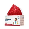 Masks<WeCare 3-ply Disposable Face Mask, Kids, Red, 50/Box (WMN100029)