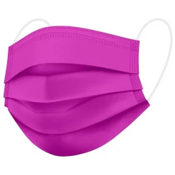 Masks<WeCare 3-ply Disposable Face Mask, Kids, Hot Pink, 50/Box (WMN100011)