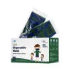 Masks<WeCare 3-ply Disposable Face Mask, Kids, Green Plaid, 50/Box (WMN100049)