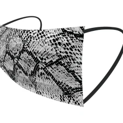 Masks<WeCare 3-ply Disposable Face Masks, Individually Wrapped, Adult, Assorted Snakeskin Prints, 50/Box (WMN100077)