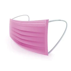 Masks<WeCare 3-ply Disposable Face Mask, Individually Wrapped, Adult, Hot Pink, 50/Box (WMN100007)