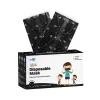 Masks<WeCare 3-ply Disposable Face Mask, Individually Wrapped, Kids, Black Skull Bones, 50/Box (WMN100097)