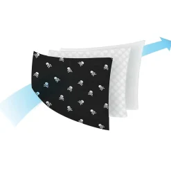 Masks<WeCare 3-ply Disposable Face Mask, Individually Wrapped, Kids, Black Skull Bones, 50/Box (WMN100097)