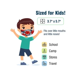 Masks<WeCare 3-ply Disposable Face Masks, Kids, Assorted Summer Designs, 50/Box (WMN100101)