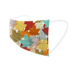 Masks<WeCare 3-ply Disposable Face Masks, Adult, Assorted Fall Designs, 50/Box (WMN100114)