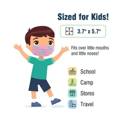 Masks<WeCare 3-ply Disposable Face Masks, Kids, Assorted Unicorn Designs, 50/Box (WMN100117)