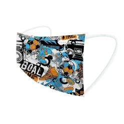 Masks<WeCare 3-ply Disposable Face Masks, Kids, Assorted Sports Deisgns, 50/Box (WMN100118)