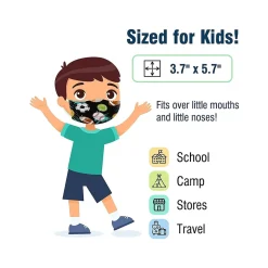 Masks<WeCare 3-ply Disposable Face Masks, Kids, Assorted Sports Deisgns, 50/Box (WMN100118)