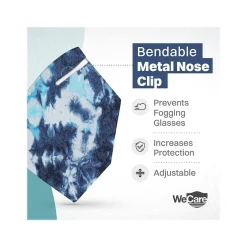 Masks<WeCare Tie Dye Disposable KN95 Fabric Face Masks, One Size, Assorted Colors, 20/Pack (WMN100127)