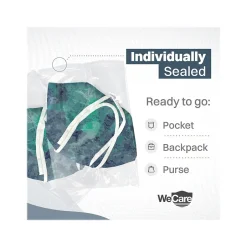 Masks<WeCare Tie Dye Disposable KN95 Fabric Face Masks, One Size, Assorted Colors, 20/Pack, 50 Packs/Carton (TBN203263)