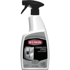 Weiman Stainless Steel Cleaner and Polish, Floral Scent, 22 oz Trigger Spray Bottle