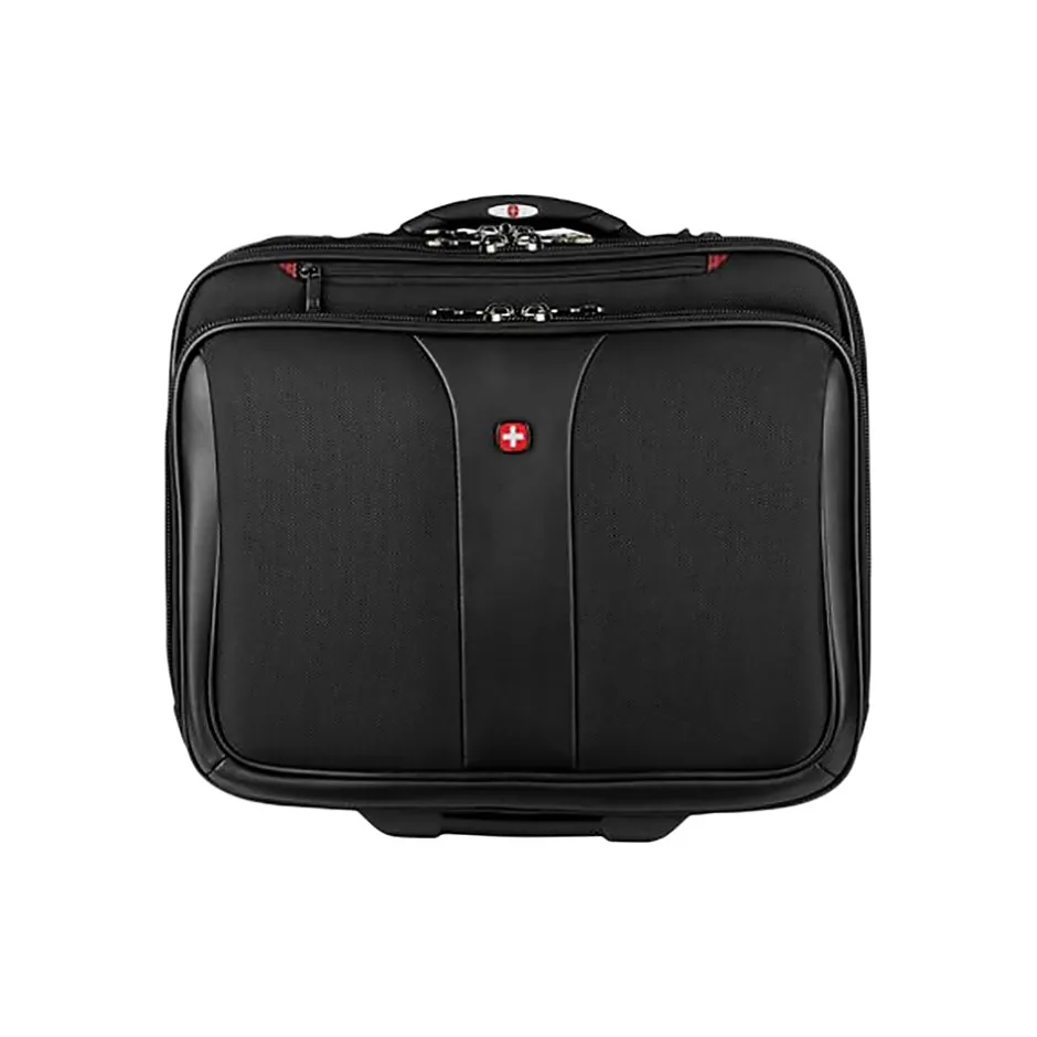 Wenger Patriot II Two Piece 17" Polyester Rolling Laptop Bag, Black (602685) Best