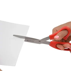 Westcott All Purpose 8" Stainless Steel Standard Scissors, Pointed Tip, Red (10703) Clearance