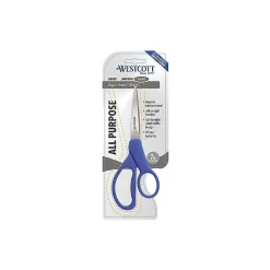 Westcott All Purpose Preferred 7" Stainless Steel Scissors, Pointed Tip, Blue (43217)