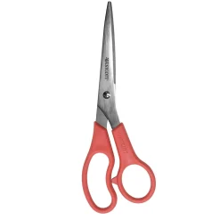 Westcott All Purpose Value 8" Stainless Steel Standard Scissors, Pointed Tip, Red (40618) Discount