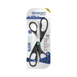 Westcott KleenEarth 8" Stainless Steel Scissors, Pointed Tip, Black, 2/Pack (15179) Discount