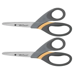 Westcott Titanium Bonded UltraSmooth 8" Heavy Duty Scissors, Blunt Tip, Gray/Yellow, 2/Pack (14107) Best