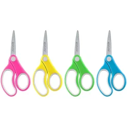 Westcott United Junior 5" Stainless Steel Kid's Scissors, Pointed Tip, Assorted, 12/Pack (ACM15972) Online