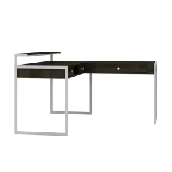 Outlet Asherton 60" W L-Shaped Computer Desk, Fawn Aged Oak (SPUS-ASHD) Corner Desks