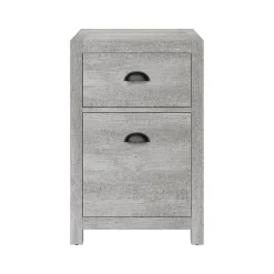 Sale Fallbrook 2-Drawer Vertical File Cabinet, Letter/Legal Size, 26.25"H x 17"W x 20"D, Smoked Ash (SPUS-FBSF-GM) File Cabinets