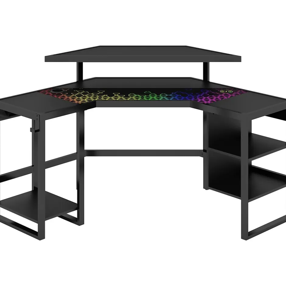 Leet LevelUp 53"W Corner Desk, Onyx (SPLS-LTCGD) Corner Desks