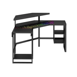 Leet LevelUp 53"W Corner Desk, Onyx (SPLS-LTCGD) Corner Desks