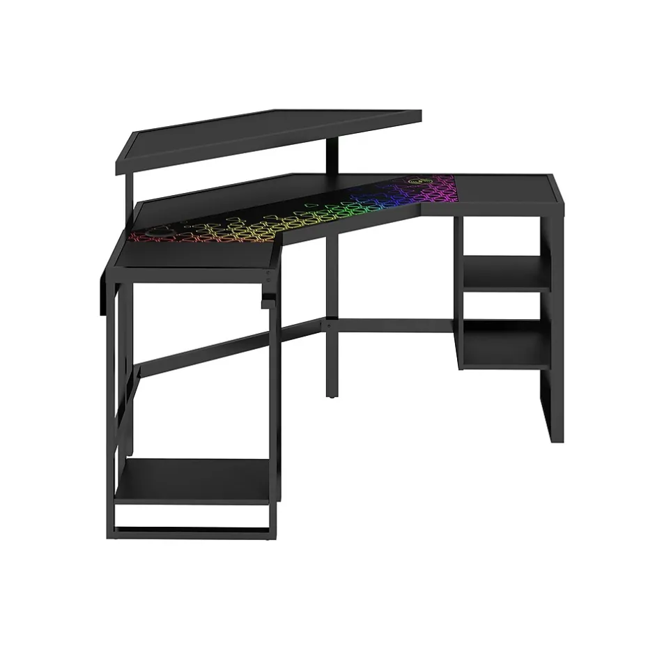 Leet LevelUp 53"W Corner Desk, Onyx (SPLS-LTCGD) Corner Desks