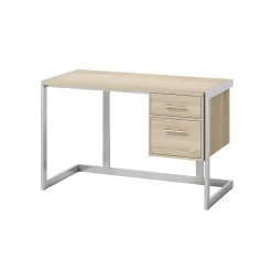 Clearance Peruzzi 48" Writing Desk, Greige Pecan (SPLS-PE48D) Office Desks