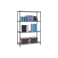 Sale 4-Shelf Wire Unit, 48"W, Black (WS184872-4B) Shelving