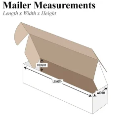 Partners Brand White Deluxe Literature Mailer, 14" x 3-3/4" x 2-3/4", 50/Bundle* Corrugated Mailers