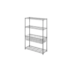 Supreme 4-Tier 54" Storage Center Rack, Black (6310-7205) Shelving