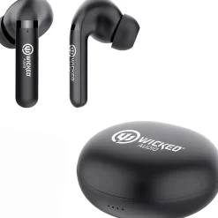 Wicked Audio Mojo 500 TWS Wireless Noise Canceling Earbuds, Bluetooth, Black (WI-TW4650)