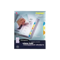 Wilson Jones View-Tab Blank Polypropylene/PP Dividers, 8-Tab, Multicolor (W55063)