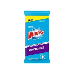 Windex Glass & Surface Cleaner Wipes, Crystal Rain Fresh, 25/Pack (314277)