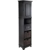 20618 Cabinet with Baskets, Black Storage Cabinets
