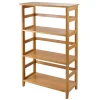 Sale Solid/Composite Wood 3-Tier Studio Bookshelf, Honey (99342) Bookcases