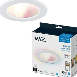 Smart Bulbs<Philips WiZ 12.5W LED Smart Downlight, Multicolor (604298)