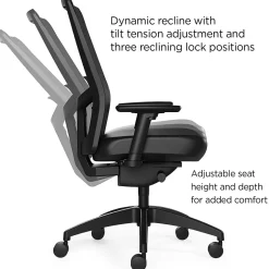 Discount Workplace2.0™ 500 Series Vinyl and Mesh Task Chair, Black (51974) Office Chairs