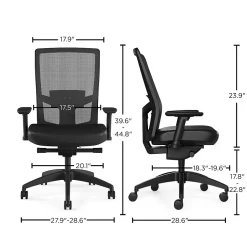 Discount Workplace2.0™ 500 Series Vinyl and Mesh Task Chair, Black (51974) Office Chairs
