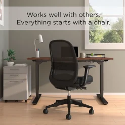 Clearance Workplace2.0™ Bedford Ergonomic Fabric/Mesh Swivel Task Chair, Black (UN60991) Office Chairs
