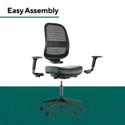 Clearance Workplace2.0 Health™ Bedford Polyurethane/Nylon Task Chair, Black (WP62574) Office Chairs
