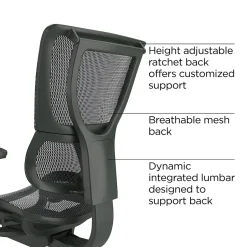 Sale Workplace2.0 Lawton Ergonomic Mesh Swivel Task Chair, Black (UN62655) Office Chairs