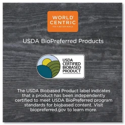 Food Storage Containers<World Centric Fiber Trays, PLA Lined, PFAS Free, 1-Compartment, 18 x 14 x 1, Natural, 100/Carton