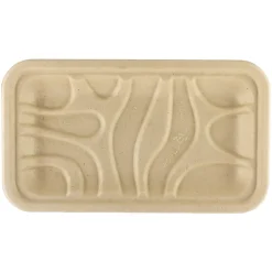 Food Storage Containers<World Centric Fiber Trays, PLA Lined, PFAS Free, 8.3 x 4.9 x 0.7, Natural, 500/Carton