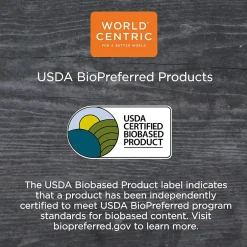 Food Storage Containers<World Centric Fiber Trays, PLA Lined, PFAS Free, 8.3 x 4.9 x 0.7, Natural, 500/Carton