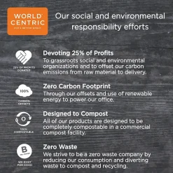 Food Storage Containers<World Centric Fiber Trays, PLA Lined, PFAS Free, 8.3 x 4.9 x 0.7, Natural, 500/Carton