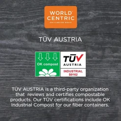 Food Storage Containers<World Centric Fiber Trays, PLA Lined, PFAS Free, 8.2 x 5.7 x 0.7, Natural, 500/Carton